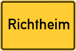 Place name sign Richtheim