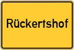 Place name sign Rückertshof