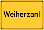 Place name sign Weiherzant