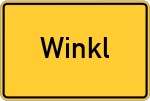 Place name sign Winkl