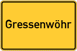 Place name sign Gressenwöhr