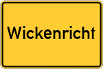 Place name sign Wickenricht