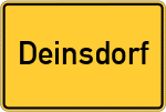 Place name sign Deinsdorf