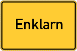 Place name sign Enklarn