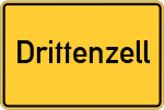 Place name sign Drittenzell, Niederbayern