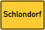 Place name sign Schlondorf