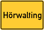 Place name sign Hörwalting