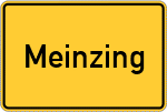 Place name sign Meinzing