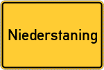 Place name sign Niederstaning