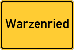 Place name sign Warzenried