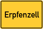 Place name sign Erpfenzell, Oberpfalz