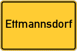Place name sign Ettmannsdorf, Oberpfalz