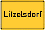 Place name sign Litzelsdorf, Oberpfalz