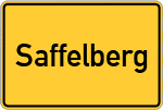 Place name sign Saffelberg, Oberpfalz