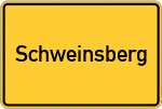 Place name sign Schweinsberg, Oberpfalz