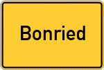 Place name sign Bonried