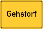 Place name sign Gehstorf