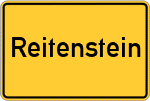 Place name sign Reitenstein