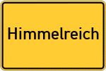Place name sign Himmelreich, Niederbayern