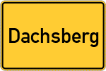 Place name sign Dachsberg