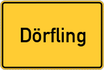 Place name sign Dörfling