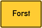 Place name sign Forst