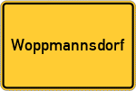 Place name sign Woppmannsdorf