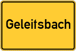 Place name sign Geleitsbach