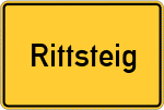 Place name sign Rittsteig