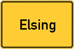 Place name sign Elsing