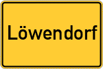 Place name sign Löwendorf