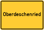 Place name sign Oberdeschenried