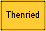 Place name sign Thenried