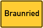 Place name sign Braunried, Oberpfalz
