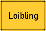 Place name sign Loibling