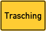 Place name sign Trasching