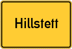Place name sign Hillstett