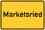 Place name sign Marketsried