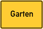 Place name sign Garten