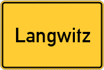 Place name sign Langwitz