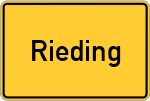 Place name sign Rieding