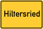 Place name sign Hiltersried