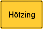 Place name sign Hötzing, Oberpfalz