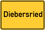 Place name sign Diebersried