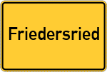 Place name sign Friedersried