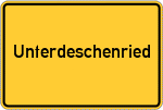Place name sign Unterdeschenried