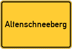 Place name sign Altenschneeberg, Oberpfalz