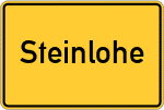 Place name sign Steinlohe, Oberpfalz