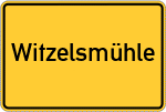 Place name sign Witzelsmühle, Kreis Waldmünchen