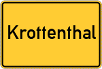 Place name sign Krottenthal, Oberpfalz